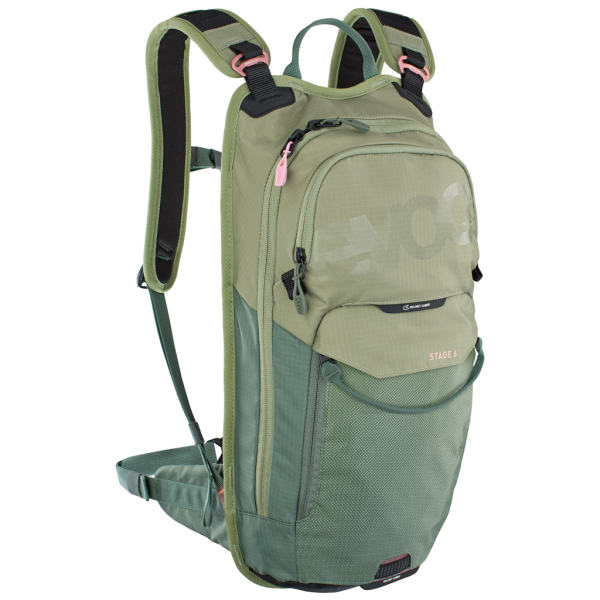 Evoc Stage 6L Backpack + 2L Bladder I, light olive/olive