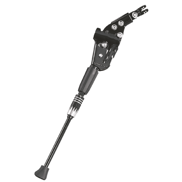 Ergotec Hinterbaustütze, universal 24"-28" höhenverstellbar inkl. Gummifuss AL6061 black