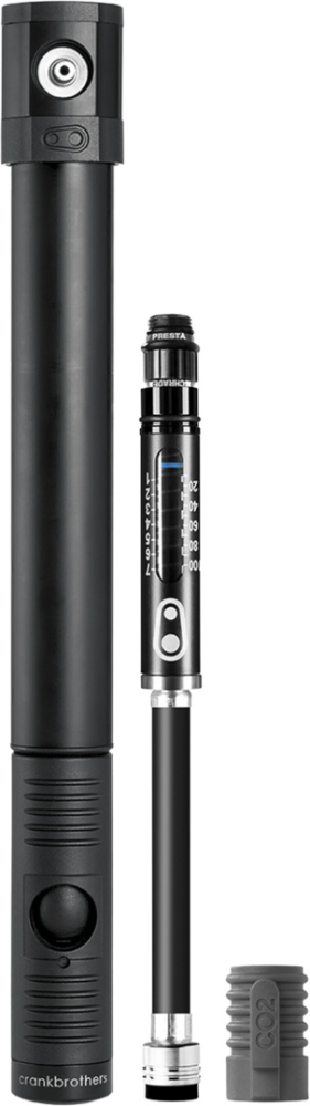 Crankbrothers Pumpe Klic HP Gauge w/CO2 inflator black