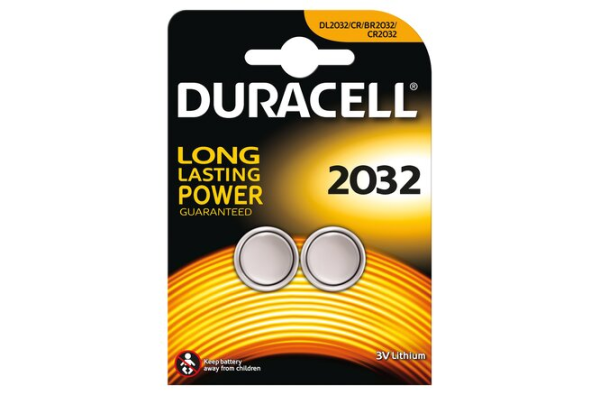 Duracell Batterie CR2032 3V Lithium Knopfzelle im 2er-Blister