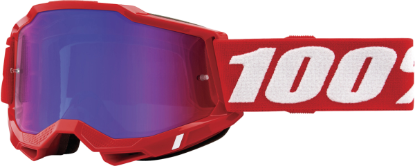 100% Accuri 2 Goggle Neon/Red - Mirror Red/Blue