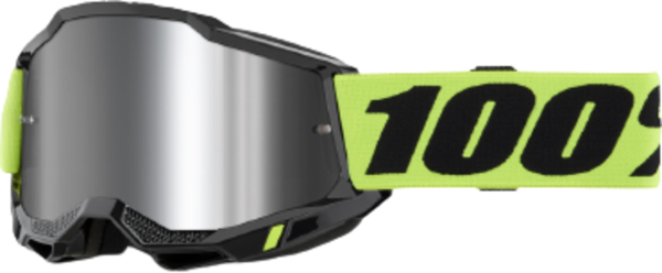 100% Accuri 2 Goggle Neon Yellow - Mirror Silver Lens