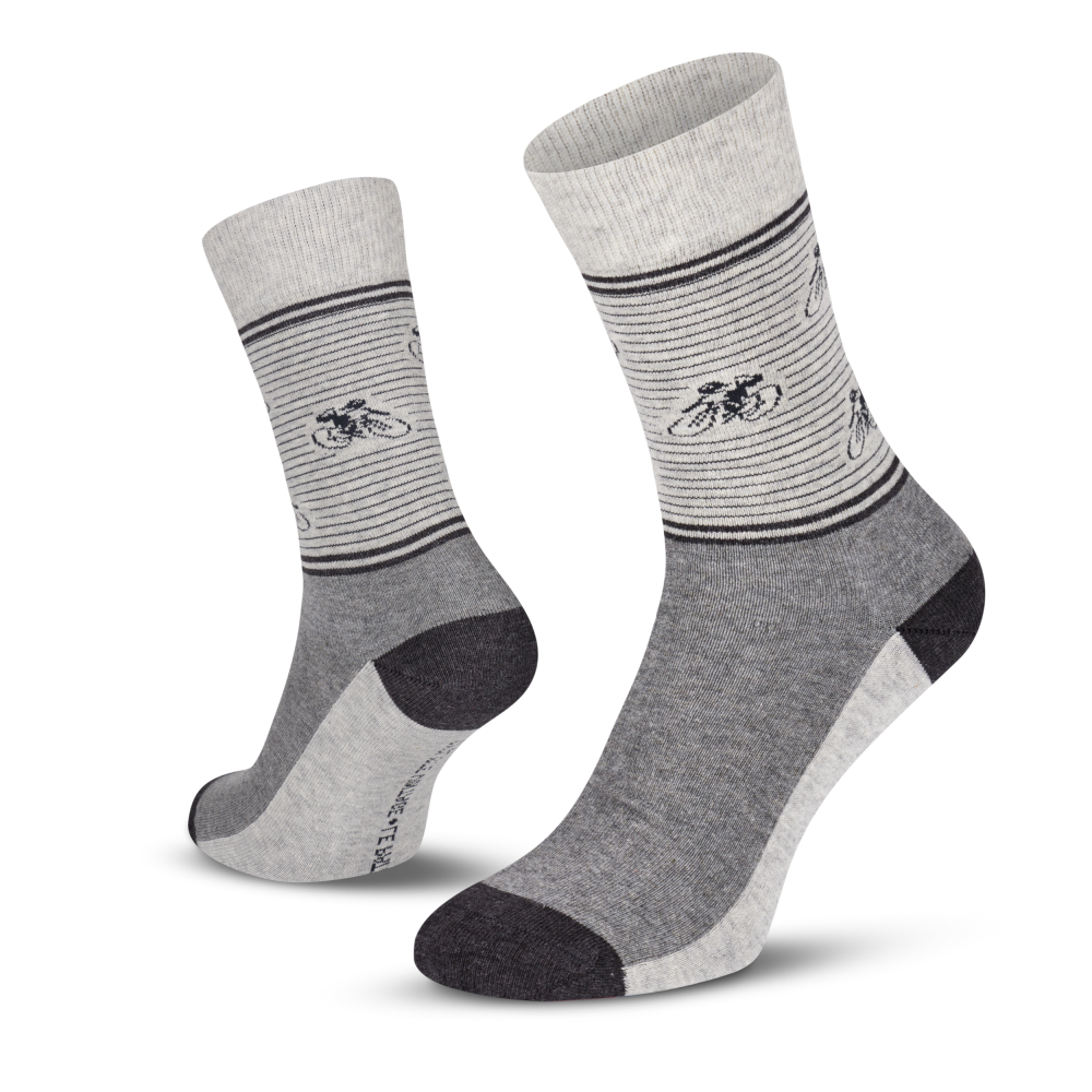 Le Patron Vintage Cyclist Socks grey melange