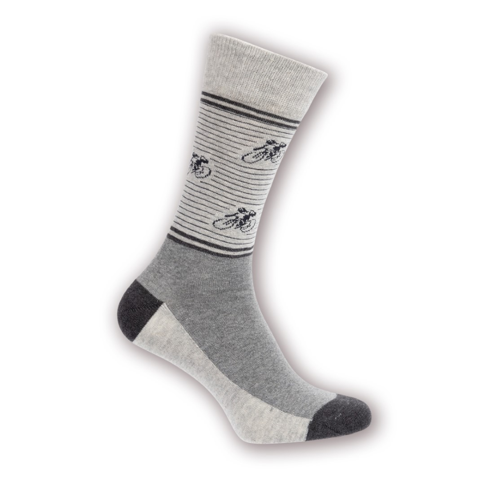 Le Patron Vintage Cyclist Socks grey melange