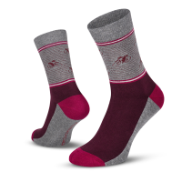 Le Patron Vintage Cyclist Socks aubergine