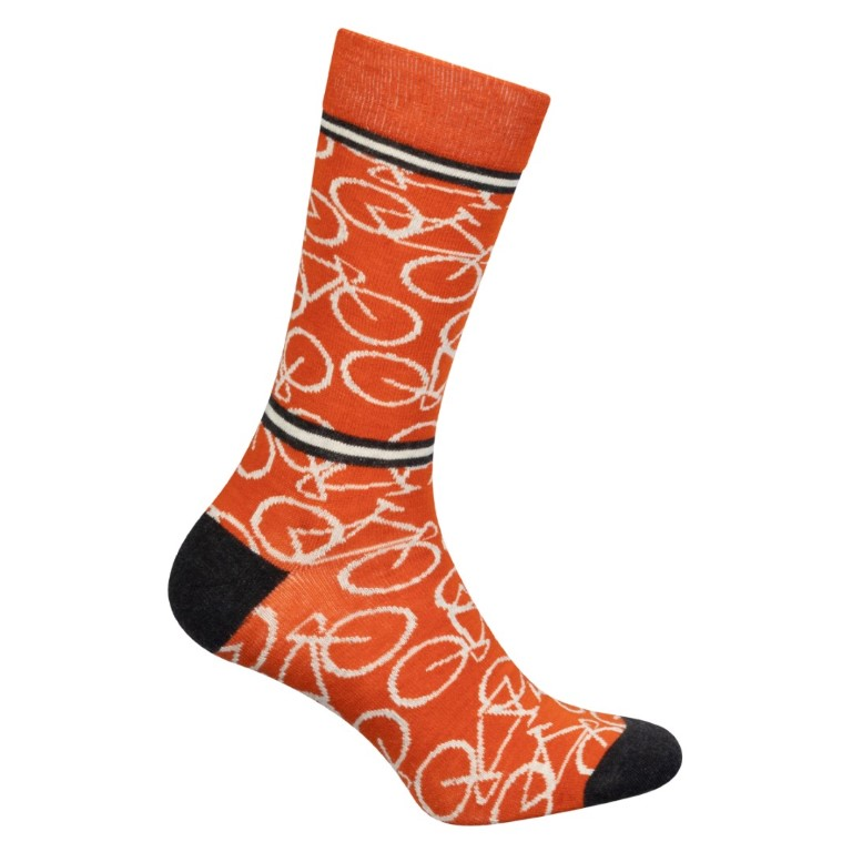 Le Patron Bicycle Socks burned orange