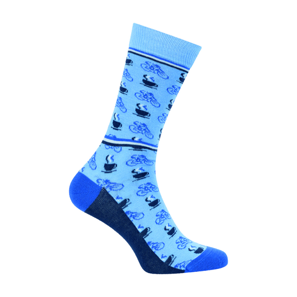 Le Patron Cafe Cycliste Socks blue