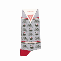 Le Patron Cafe Cycliste Socks grey melange