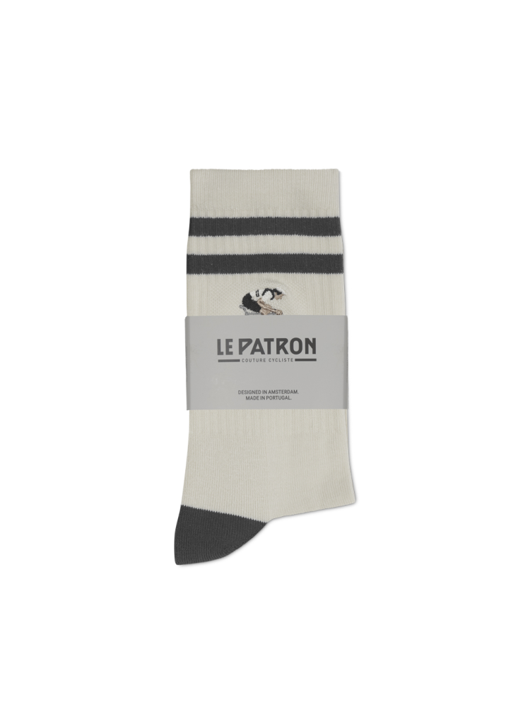 Le Patron Crew Cyclist Socks black