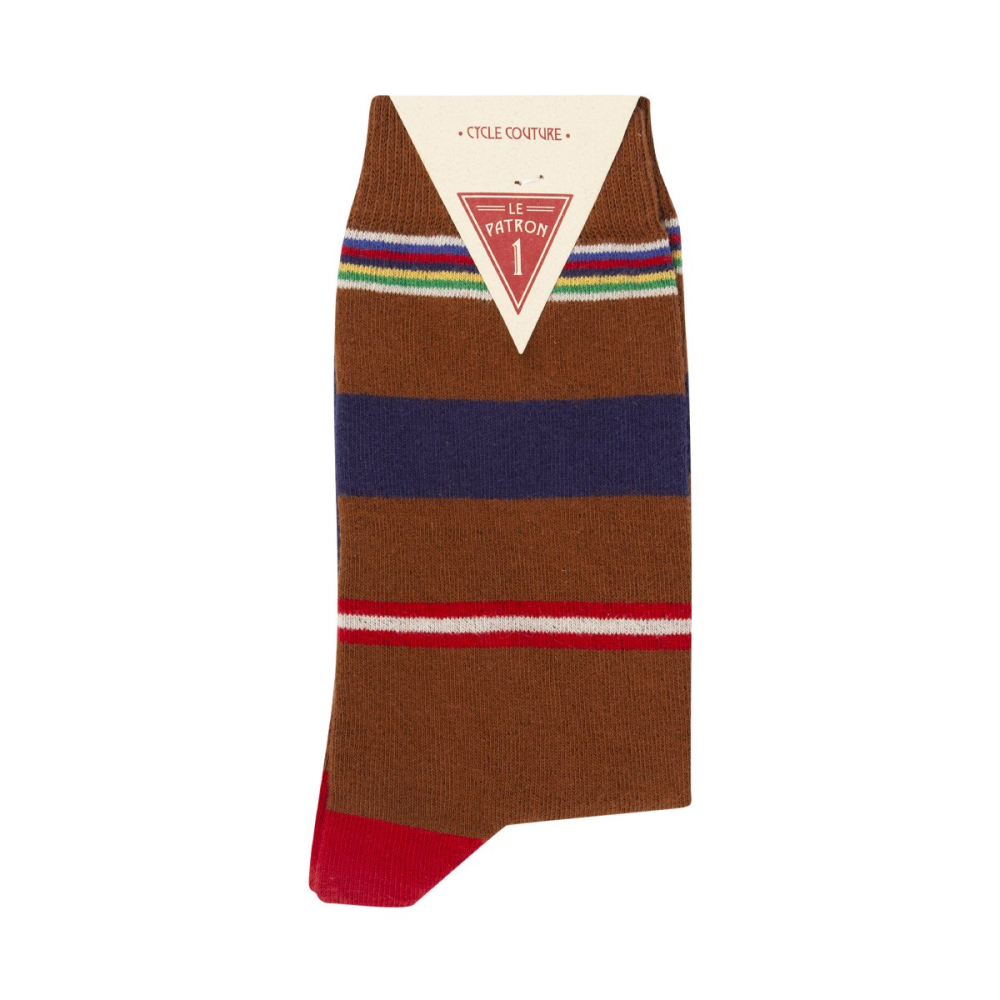 Le Patron Classic Jersey Merckx Socks sienna brown