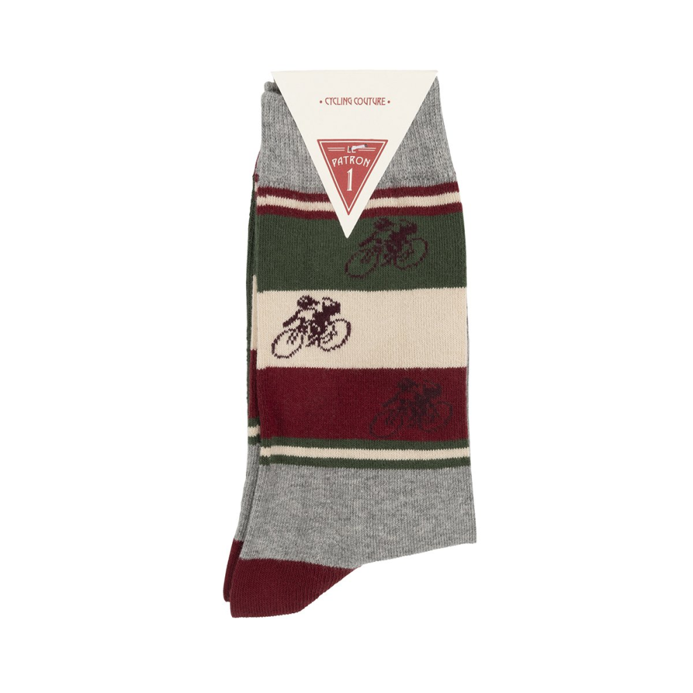 Le Patron Country Edition Italy Socks grey melange