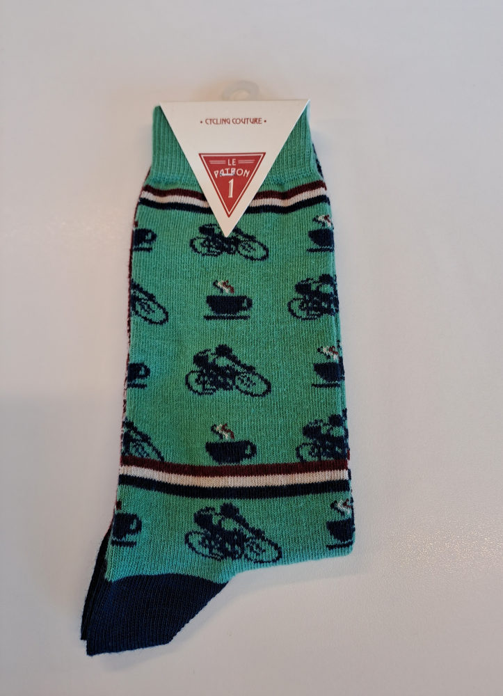 Le Patron Cafe Cycliste Socks mint