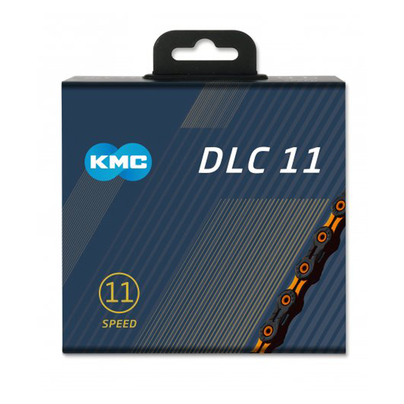 KMC Kette DLC 11 1​/​2″ x 11​/​128″ Black​/​Orange – 116 Glieder