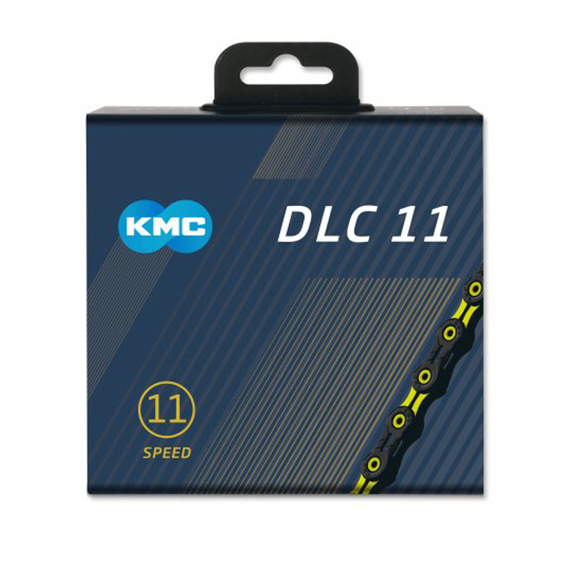 KMC Kette DLC 11 1​/​2″ x 11​/​128″ Black​/​Yellow – 116 Glieder