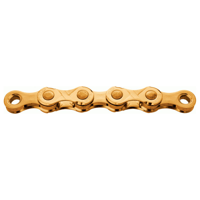 KMC Kette e12 1​/​2″ x 11​/​128″ Ti​-​N Gold – 130 Glieder