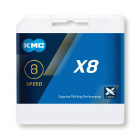 KMC Kette X8 1​/​2″ x 3​/​32″ Silver​/​Grey – 114 Glieder