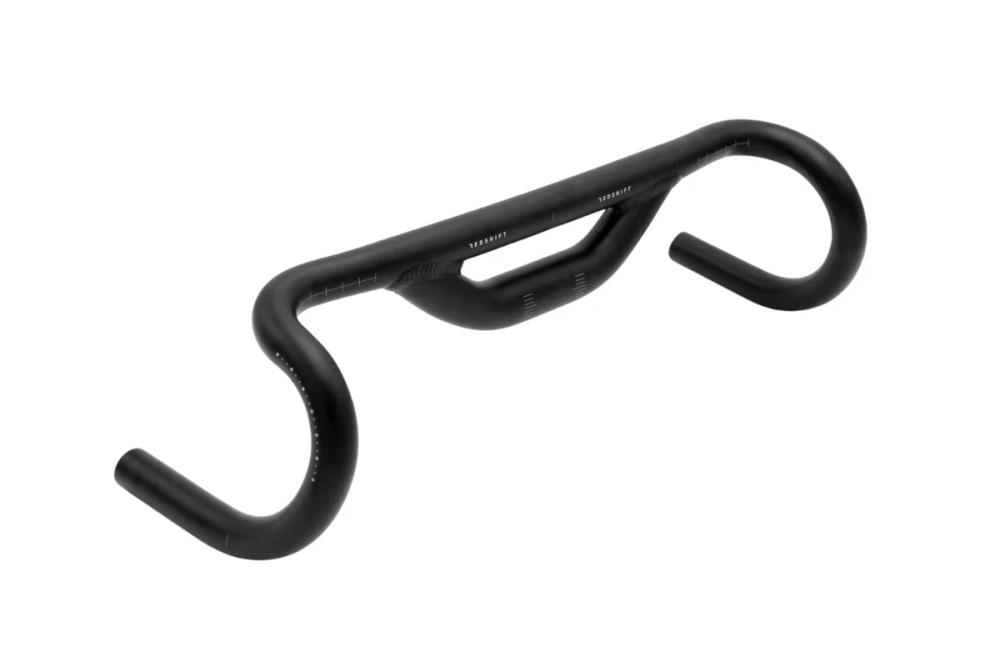 REDSHIFT Low Flare Top Shelf Handlebar, 53cm Width, 50mm Rise, 10 Grad Flare, black