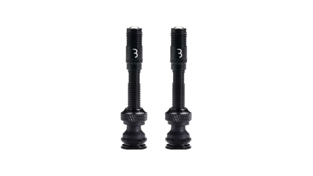 BBB Tubeless Ventil CoreCap schwarz 40mm Schrader +300% Airflow, removable 2 Stk.