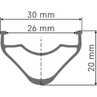 DT Swiss G 1800 Spline 20 Disc 700C Vorderrad, Mod 26 CL 12x100mm 26mm