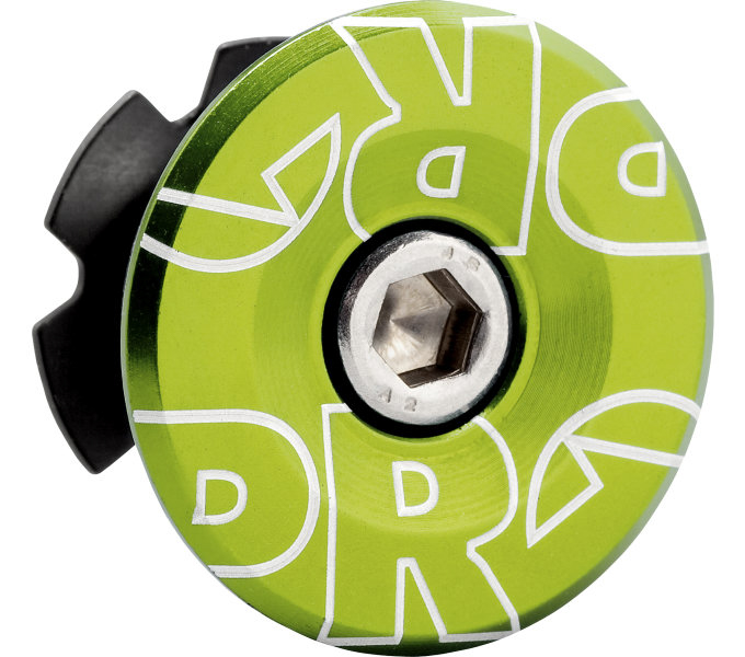 Pro Ahead Deckel 1 1/8" Alu mit Schraube und Kralle grün eloxiert
