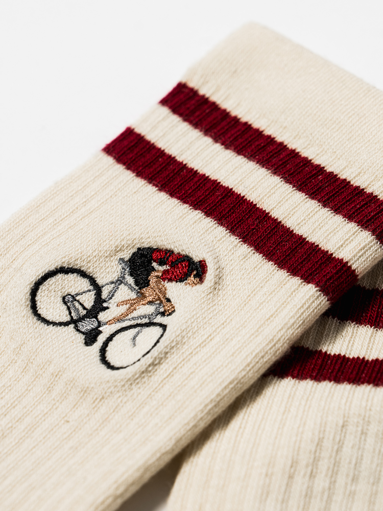 Le Patron Crew Cyclist Socks spanish red