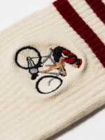 Le Patron Crew Cyclist Socks spanish red