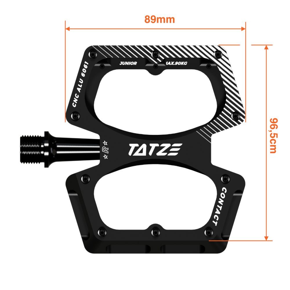 TATZE CONTACT Junior Pedal, schwarz