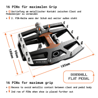 Tatze TATZE TWO-FACE 2 Titan Pedal, rot