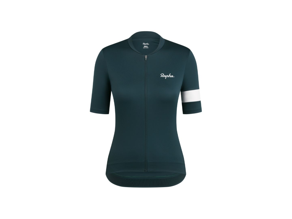 RAPHA Jersey Core Women Medium Forest Green/White