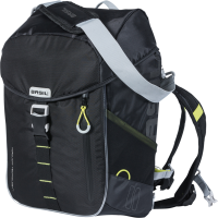 Basil Miles Nordlicht Fahrradrucksack schwarz/lime
