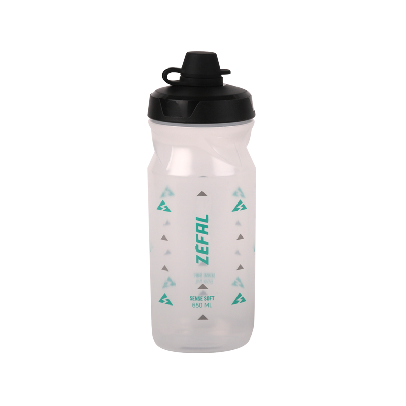 Bidon, SENSE SOFT no mud 65, 650ml, TRANSLUCENT/GREY-GREEN, SOFT-CAP Silikon