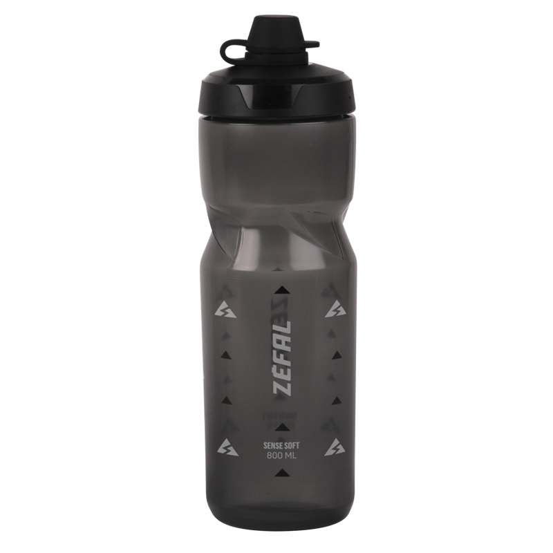 Bidon, SENSE SOFT no mud 80, 800ml, SMOKE BLACK/BLACK-GREY, SOFT-CAP Silikon