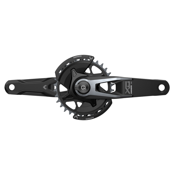 Quarq power meter crankset spindle x0 eagle axs transmission mtb wide dub, black, 1