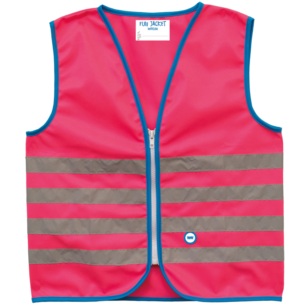 Leuchtweste, FUN JACKET KIDS, PINK, S