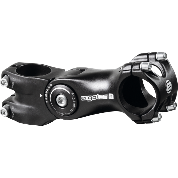 Ergotec Vorbau, OCTOPUS2, 31.8mm, 75mm, -10°/+60° Klemm-ID:28.6 AL6061 schwarz-sand L4