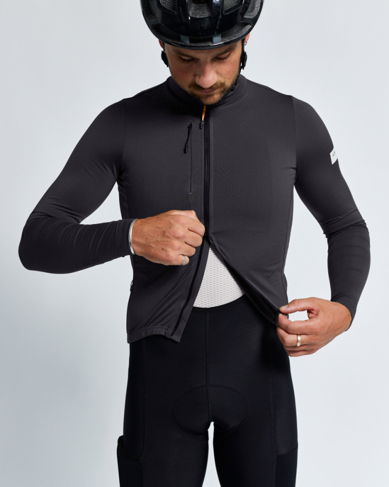 Albion Cycling Men's Traverse Long Sleeve Jersey (Charcoal)