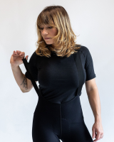 Albion Cycling Women's All Road Short Sleeve Merino Base Layer (Black)