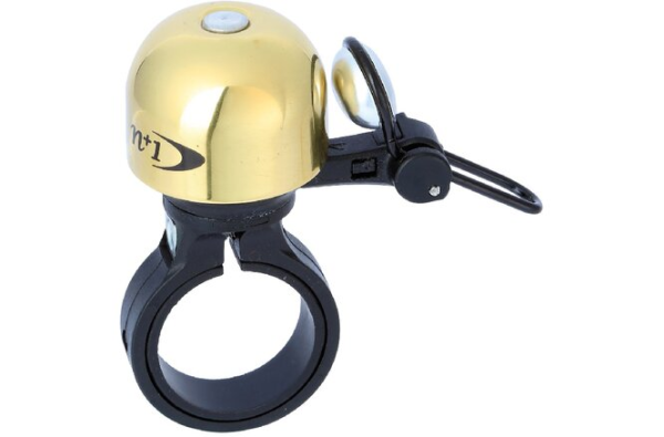 BIKE ATTITUDE Glocke 22.2 oder 25.4 mm drehbar aus Messing m. Hammer schwarz