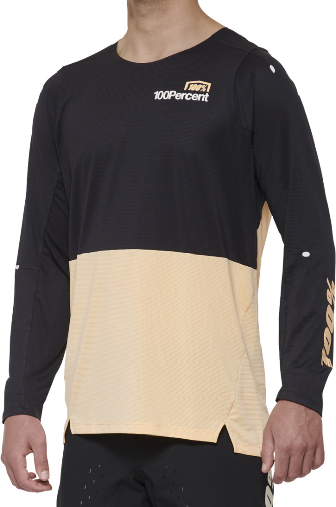 100percent R-CORE-X Long Sleeve Jersey black/peach L