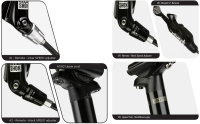 BikeYoke DeHy Kit + Triggy + Clamp A1/A2, Ansteuerungseinheit mit Triggy-Hebel für RockShox Reverb 2011 - 201
