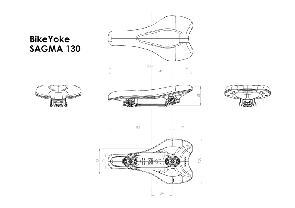 BikeYoke Sagma 130 mm. Blue.