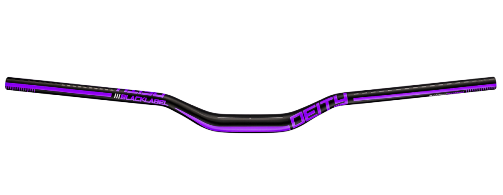 Deity Blacklabel 800 Lenker, 800 mm, 38 mm Rise, 31.8 mm Lenkerklemmung. Black / Purple.