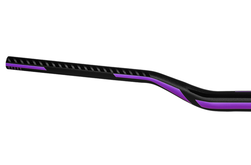 Deity Racepoint Lenker, 810 mm, 38 mm Rise, 35 mm Lenkerklemmung. Black / Purple.