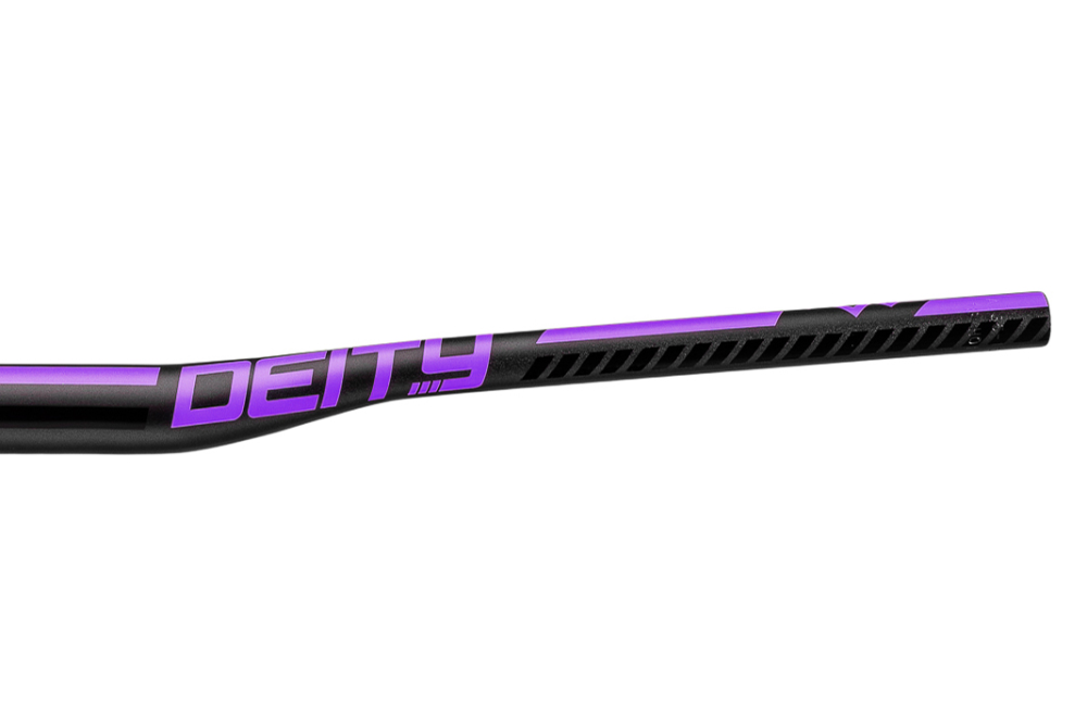 Deity Ridgeline Lenker, 800 mm, 15 mm Rise, 35 mm Lenkerklemmung. Black / Purple.