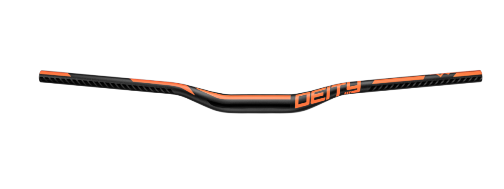 Deity Ridgeline Lenker, 800 mm, 25 mm Rise, 35 mm Lenkerklemmung. Black / Orange.