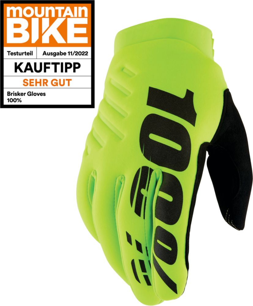 100percent Brisker Gloves - Fluo Yellow M