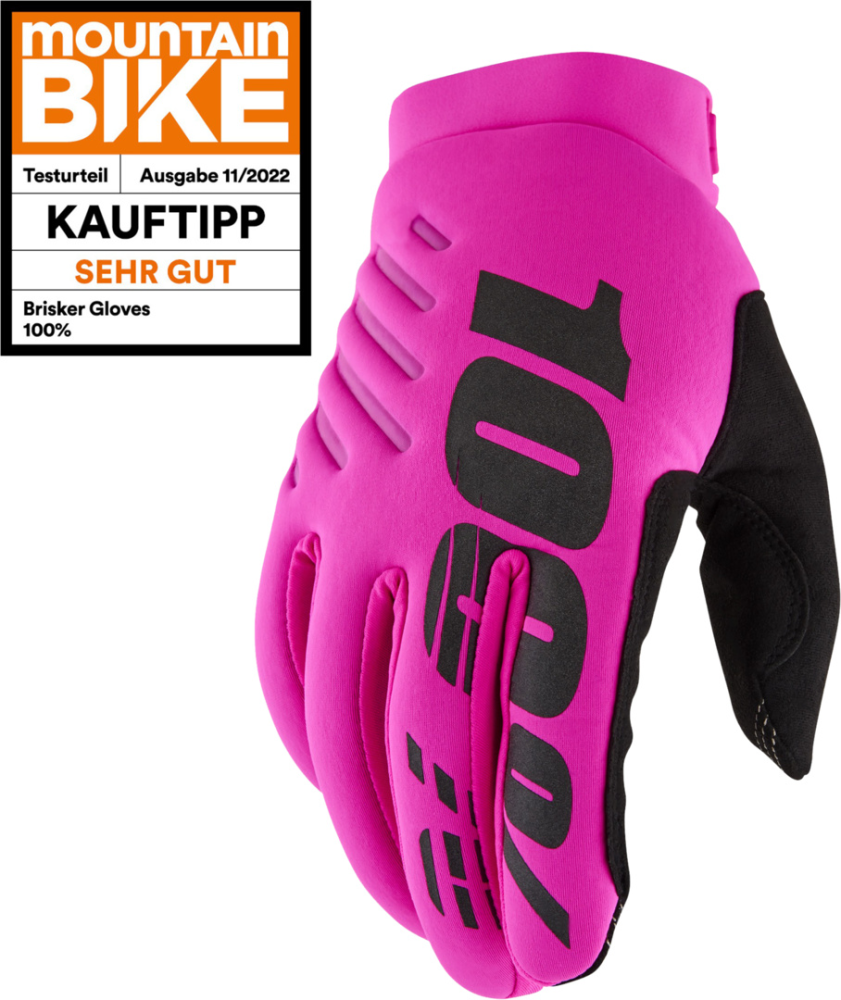 100percent Handschuhe Brisker neon pink L