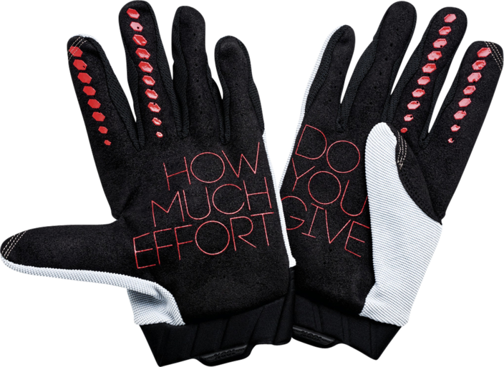 100percent Geomatic Gloves grey-racer red S