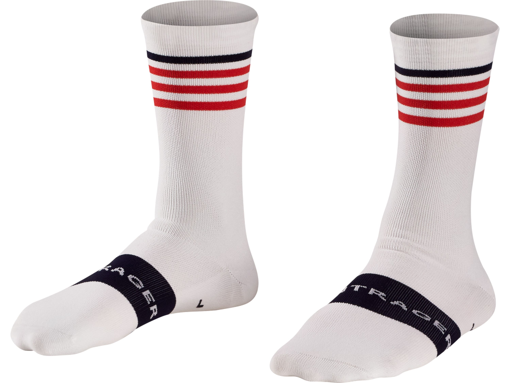 BONTRAGER Socke Race Crew L (41 - 43) White Stripes