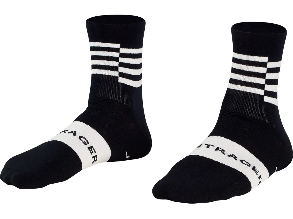 BONTRAGER Socke Race Quarter M (39 - 40) Black/White